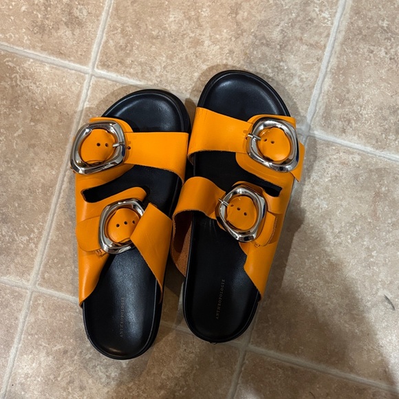 Anthropologie Shoes - Anthropologie Black and Orange Sandals Size 39